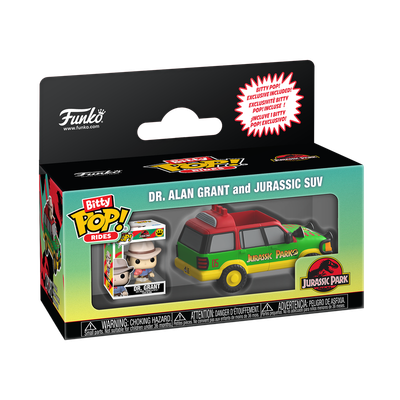 Bitty Pop! Rides Dr. Alan Grant and Jurassic SUV