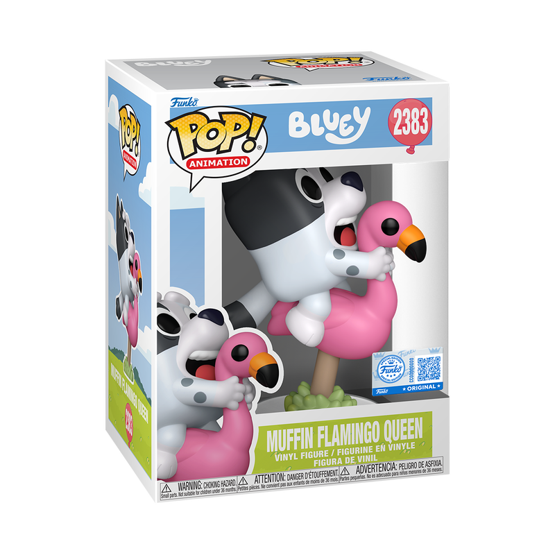 Funko Pop Bluey Muffin Flamingo Queen Exclusivo EE Funko Pop Bluey Muffin Flamingo Queen Exclusivo EE