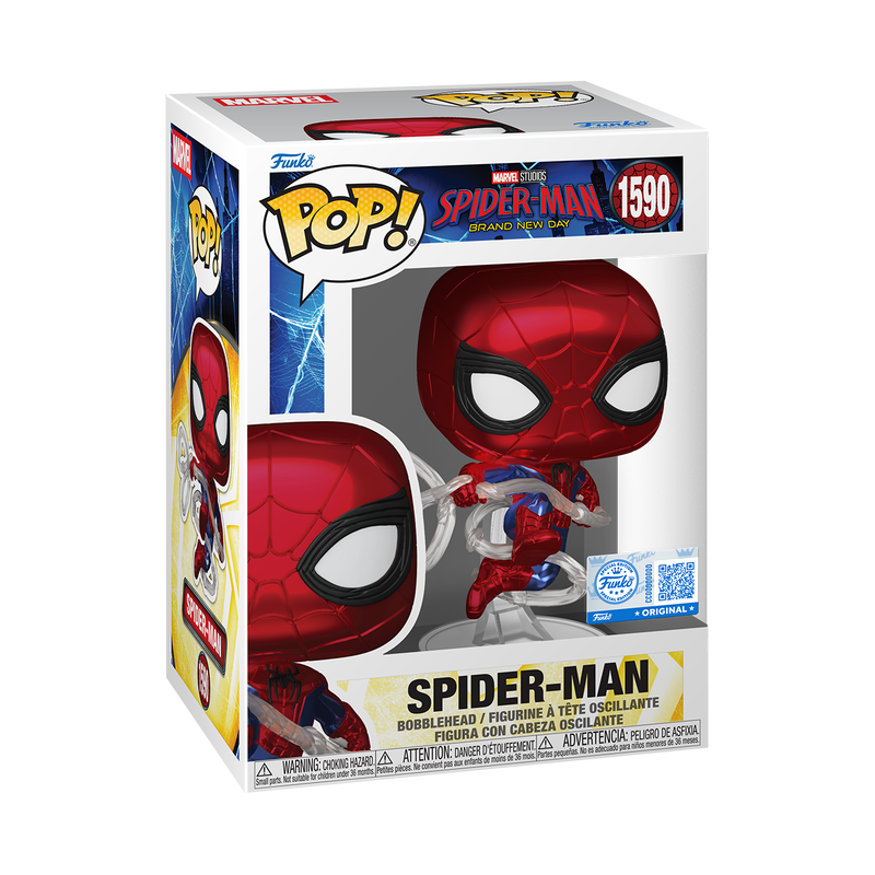 Funko Pop Spider-man Metallic Exclusivo de Hottopic