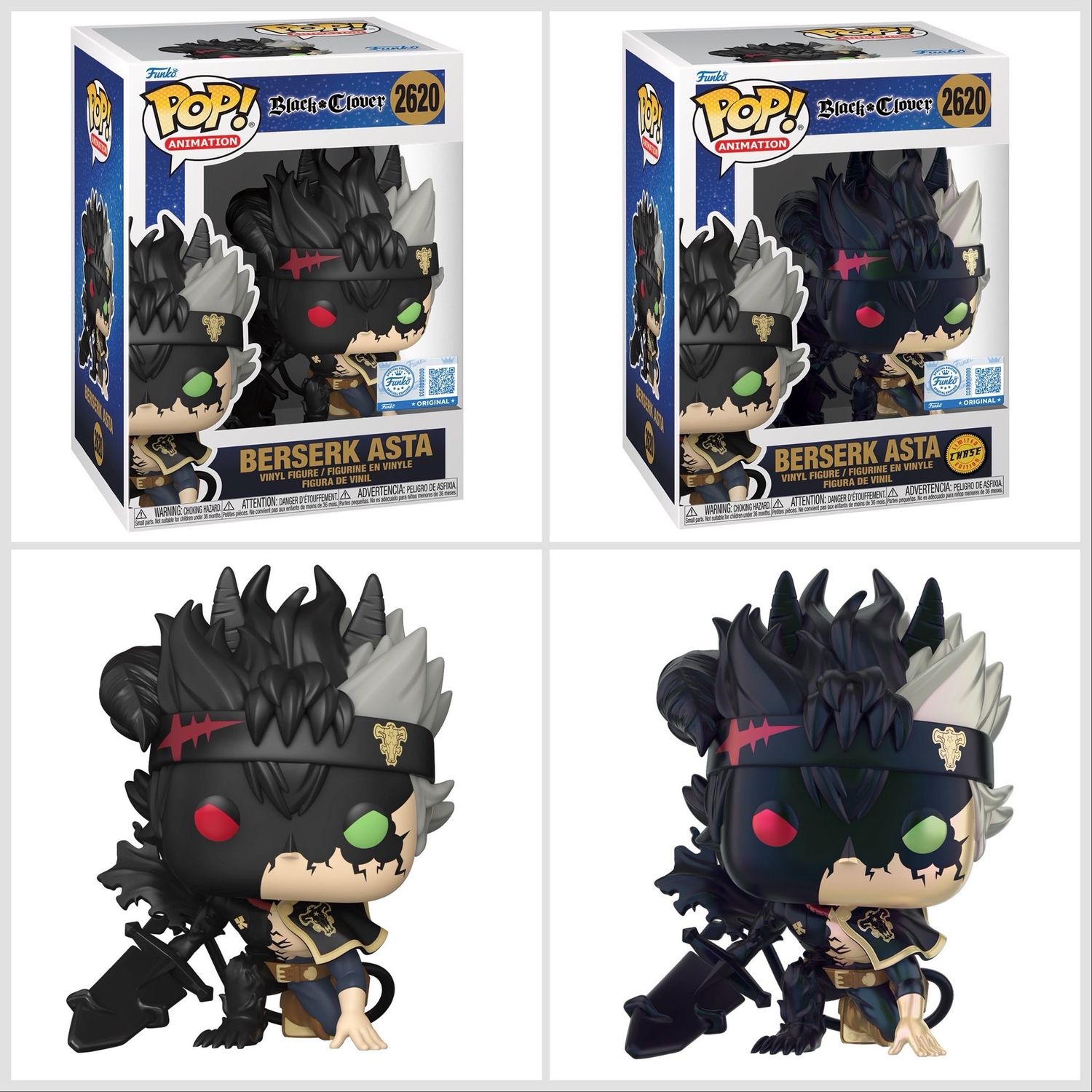 Pre-orden Funko Pop Black Clover Bundle Chase Berserk Asta Exclusivo Chalice Collectibles