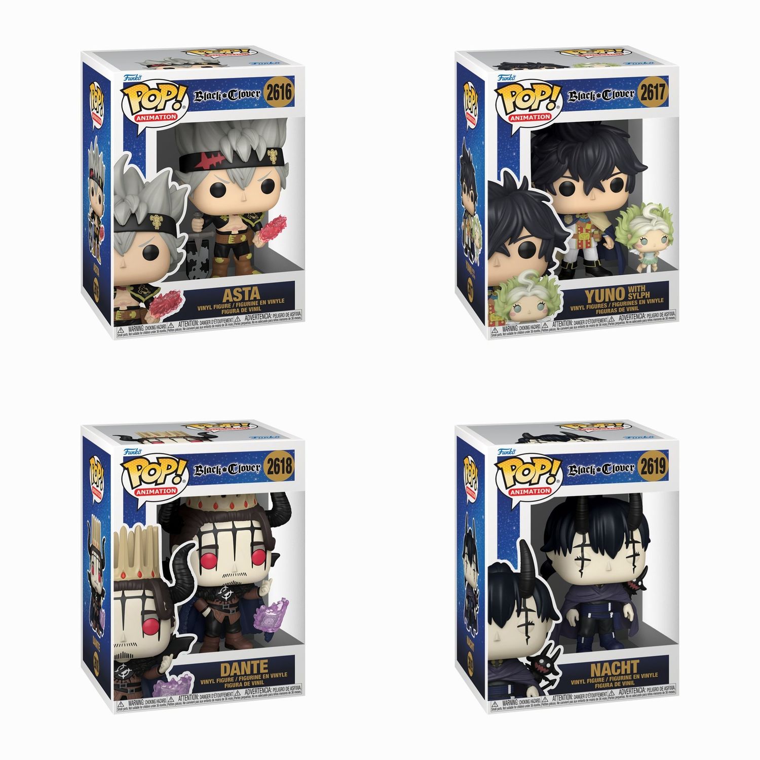 Pre-orden Funko Pop Black Clover Bundle Regulares