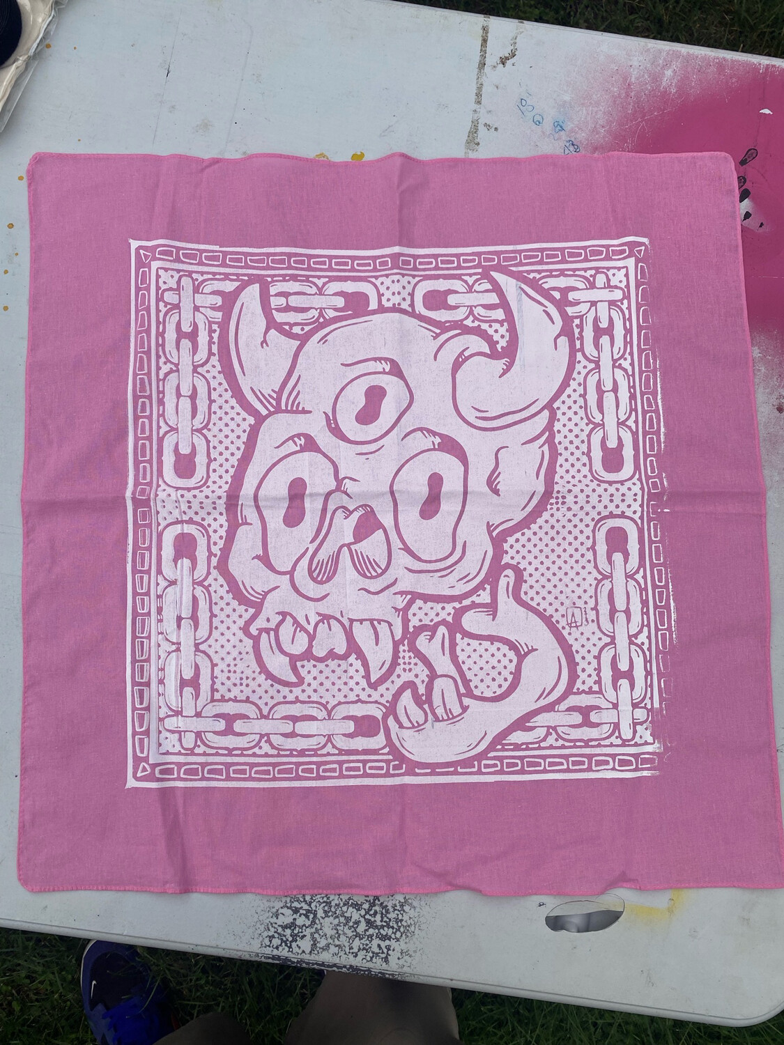 Skull Bandana (Pink)