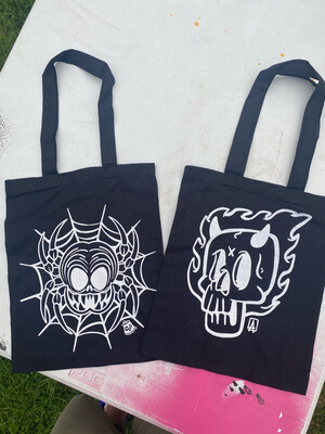 Double Sided, 1 Color, Canvas Tote Bag