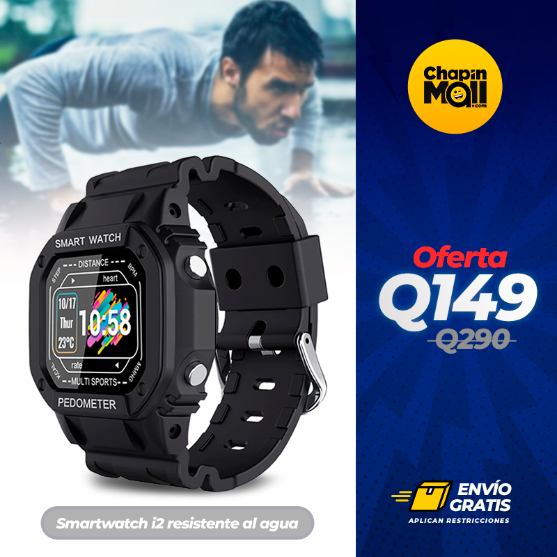 Smartwatch i2 con Monitor de Ritmo Cardíaco