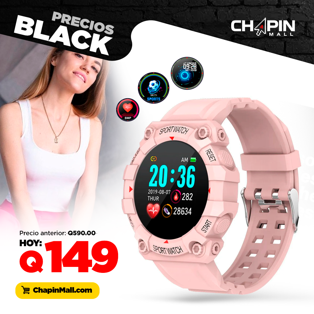 Smartwatch a Prueba de Agua con Sensor Ritmo Cardíaco F68