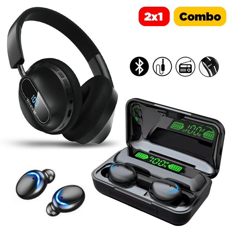 2x1 Headphones V365 + EarPods F9+