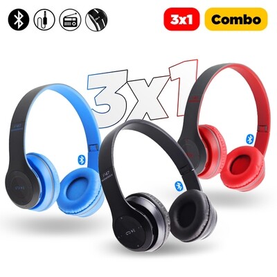 3x1 Audífonos Bluetooth MT-P47