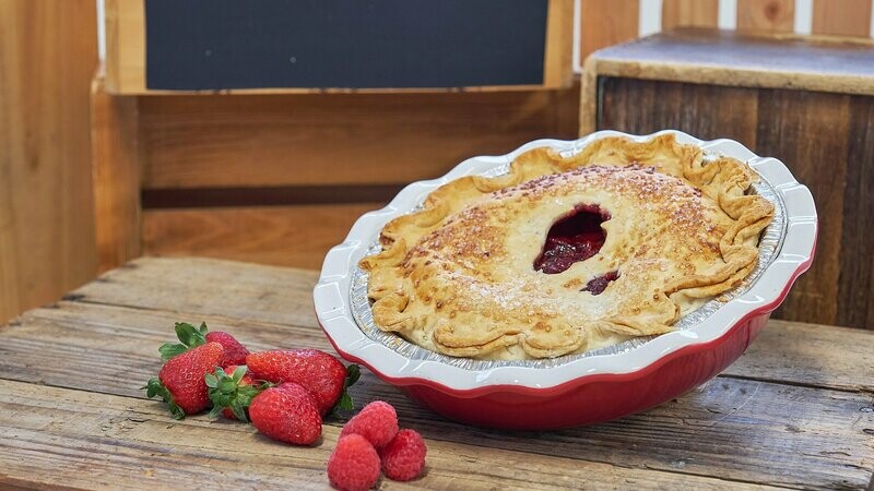 Tarte aux fraises et aux framboises