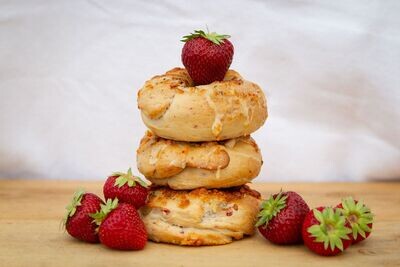 Bagel à la fraise et chocolat - 4 unités