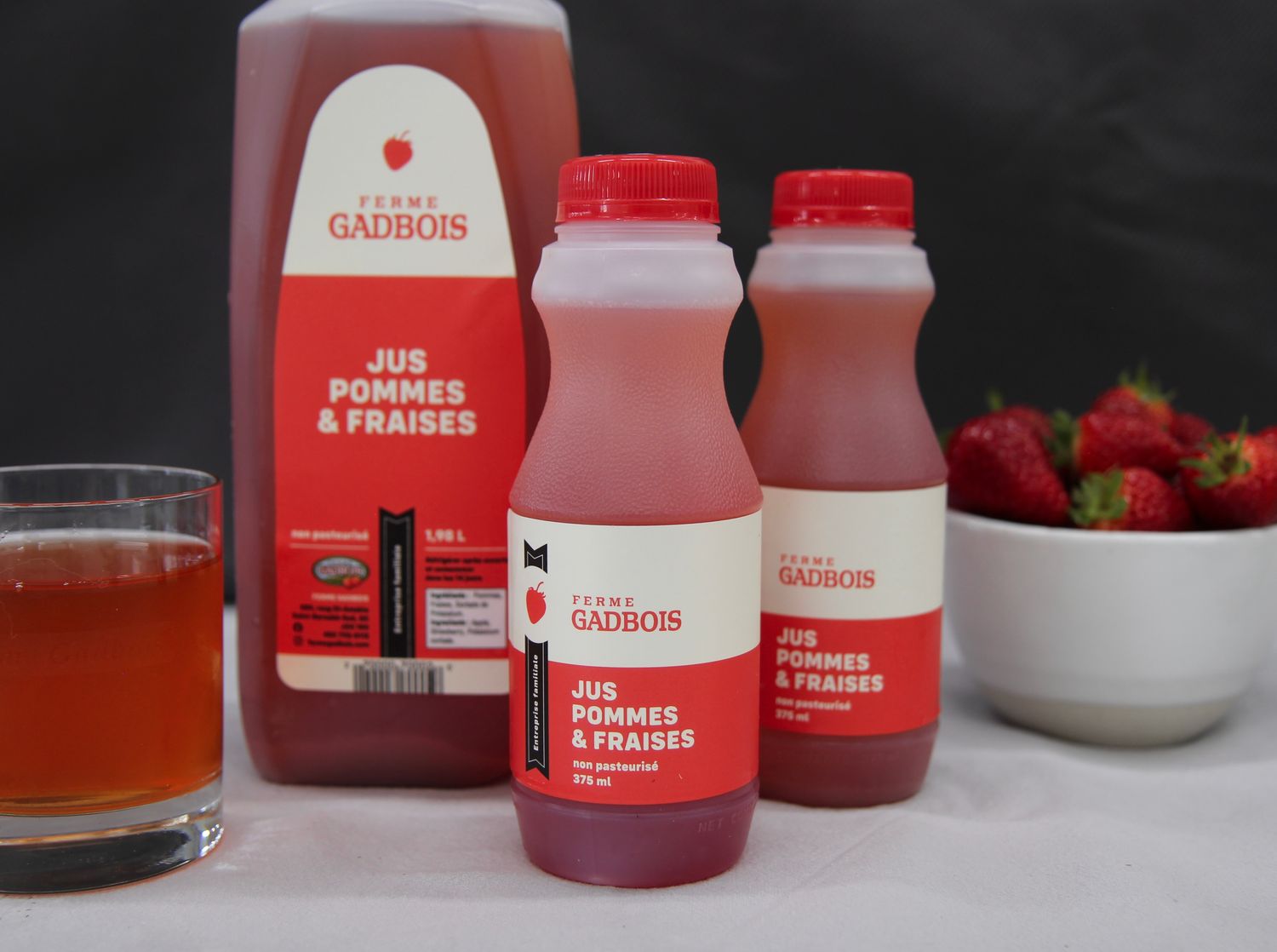 Jus de pommes et fraises