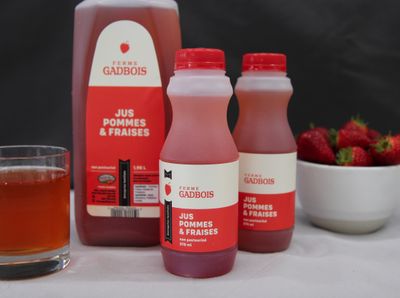 Jus de pommes et fraises