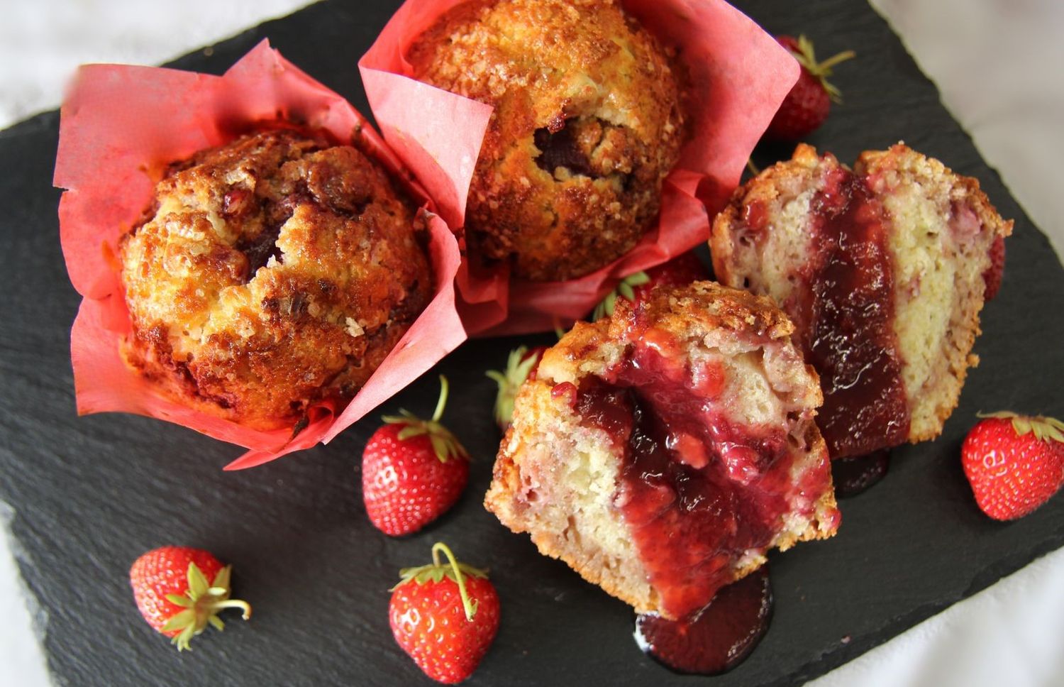Muffin aux fraises