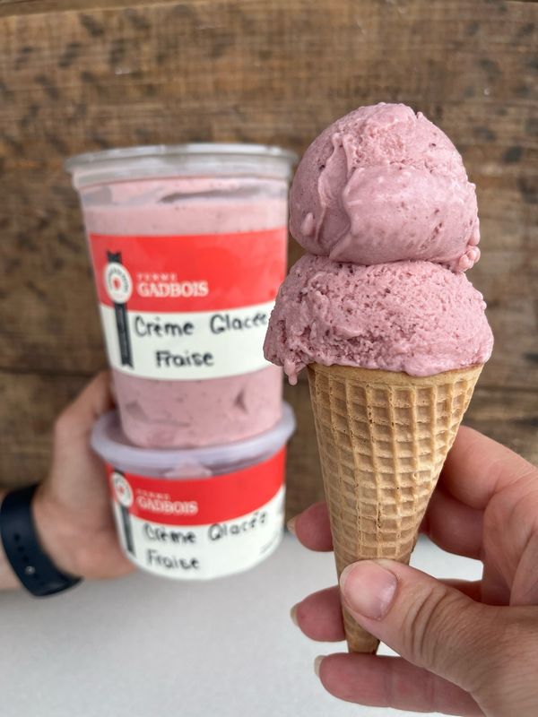 Crème glacée à la fraise