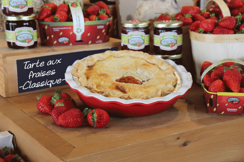 Tarte aux fraises et aux pommes