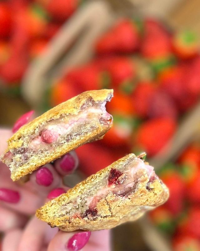 Biscuits fraises et fromage - 6 unités