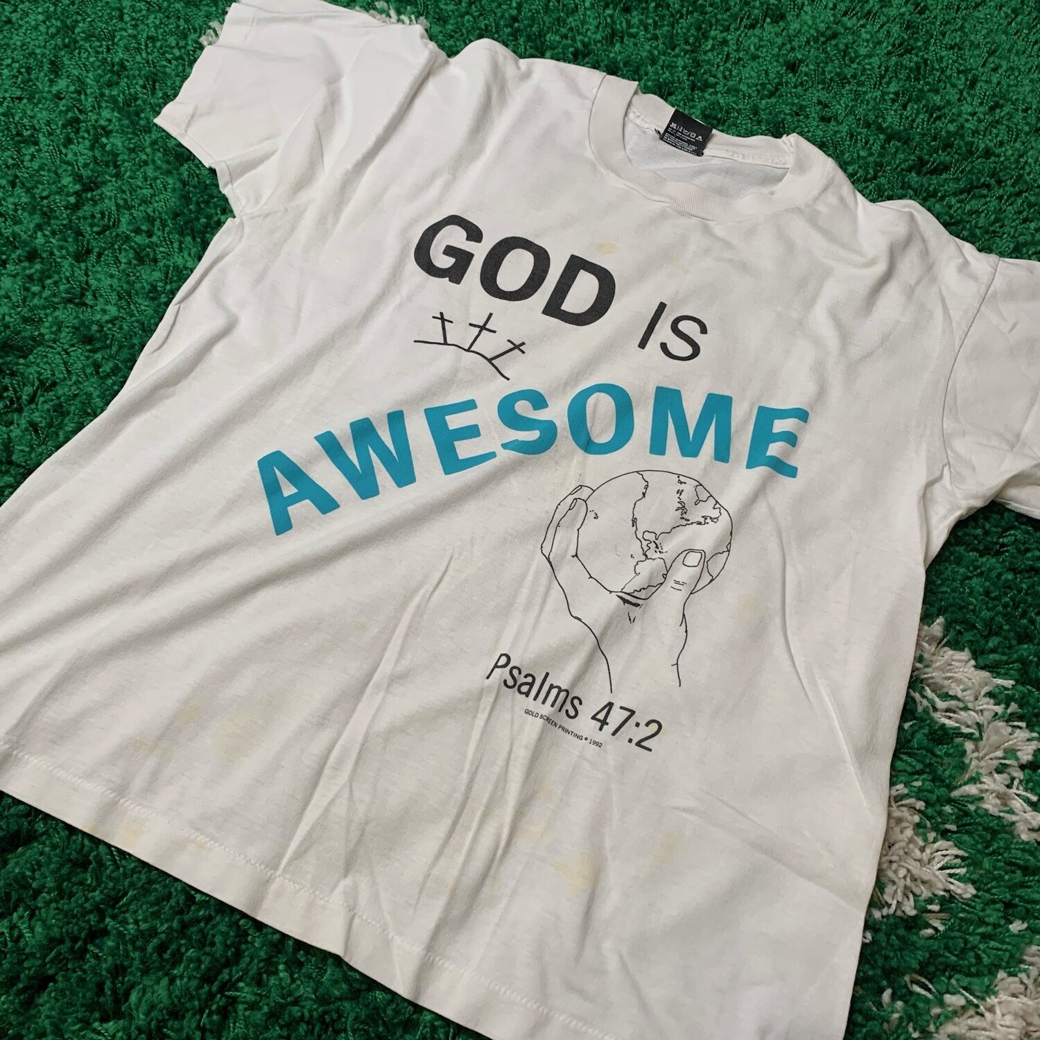 God is Awesome Psalms 47:2 1992 Shirt Size Medium