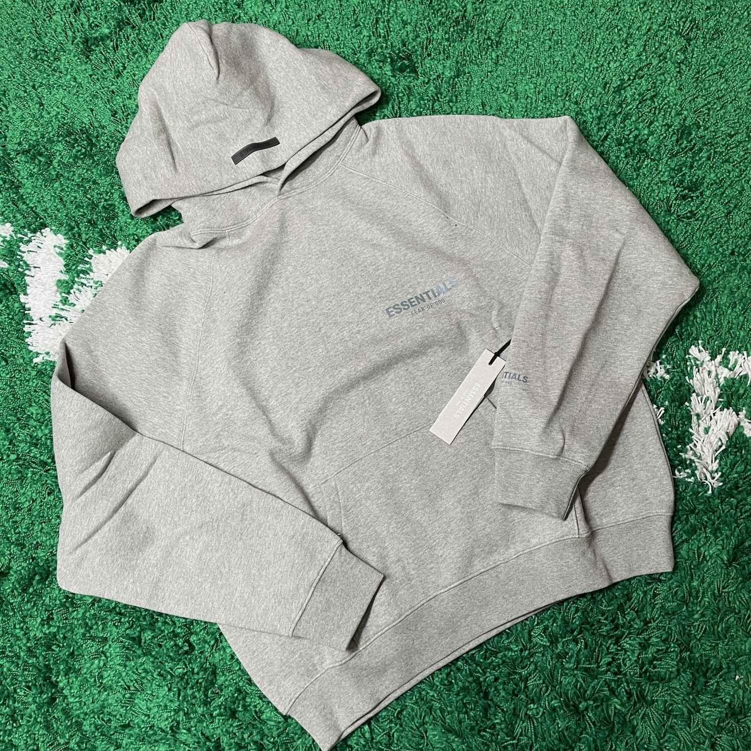 Small Heather Fear of God Essentials Hoodie