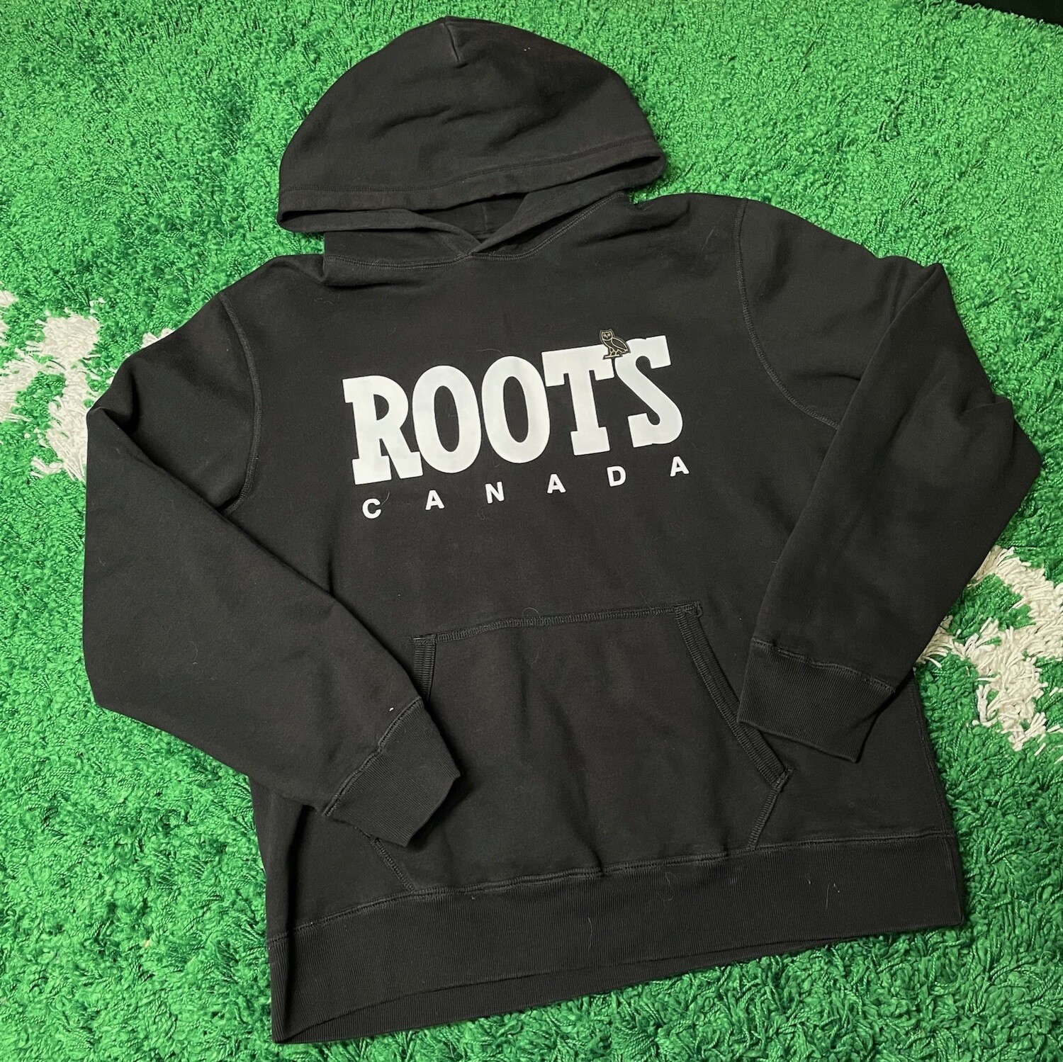 OVO x Roots Hoodie Black Size Large