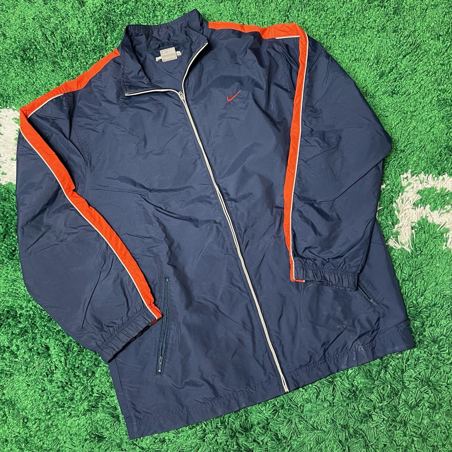 Nike Jacket Navy/Orange Size Large