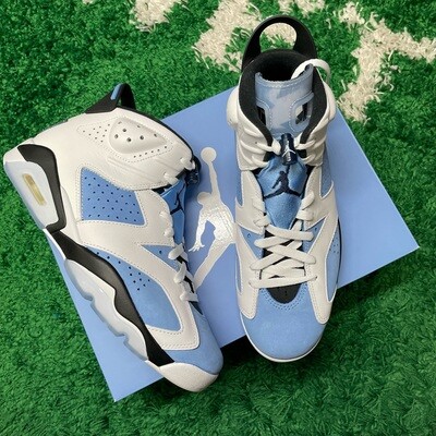 Air Jordan 6 Retro UNC White Size 9.5M/11W