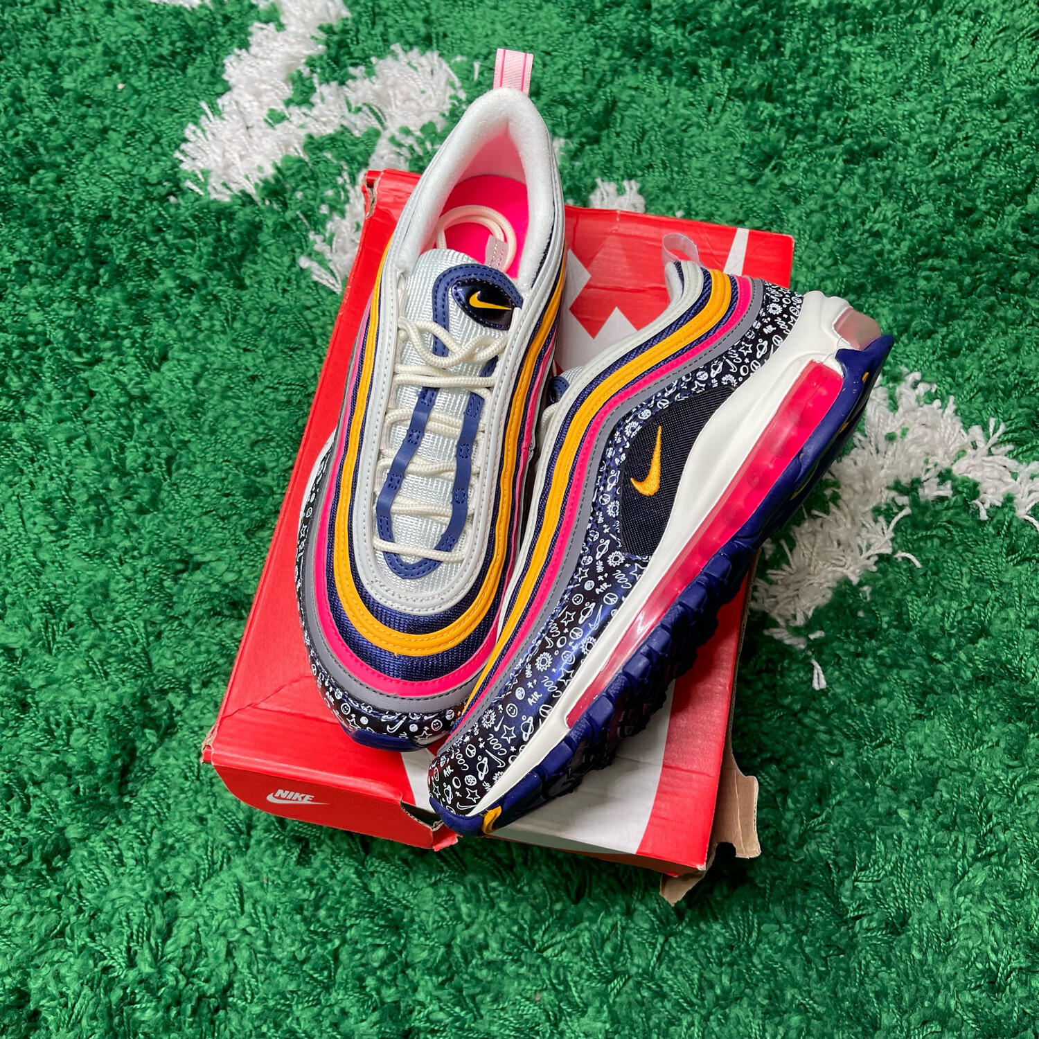 Nike Air Max 97 Back To School Pink Purple Size 7Y