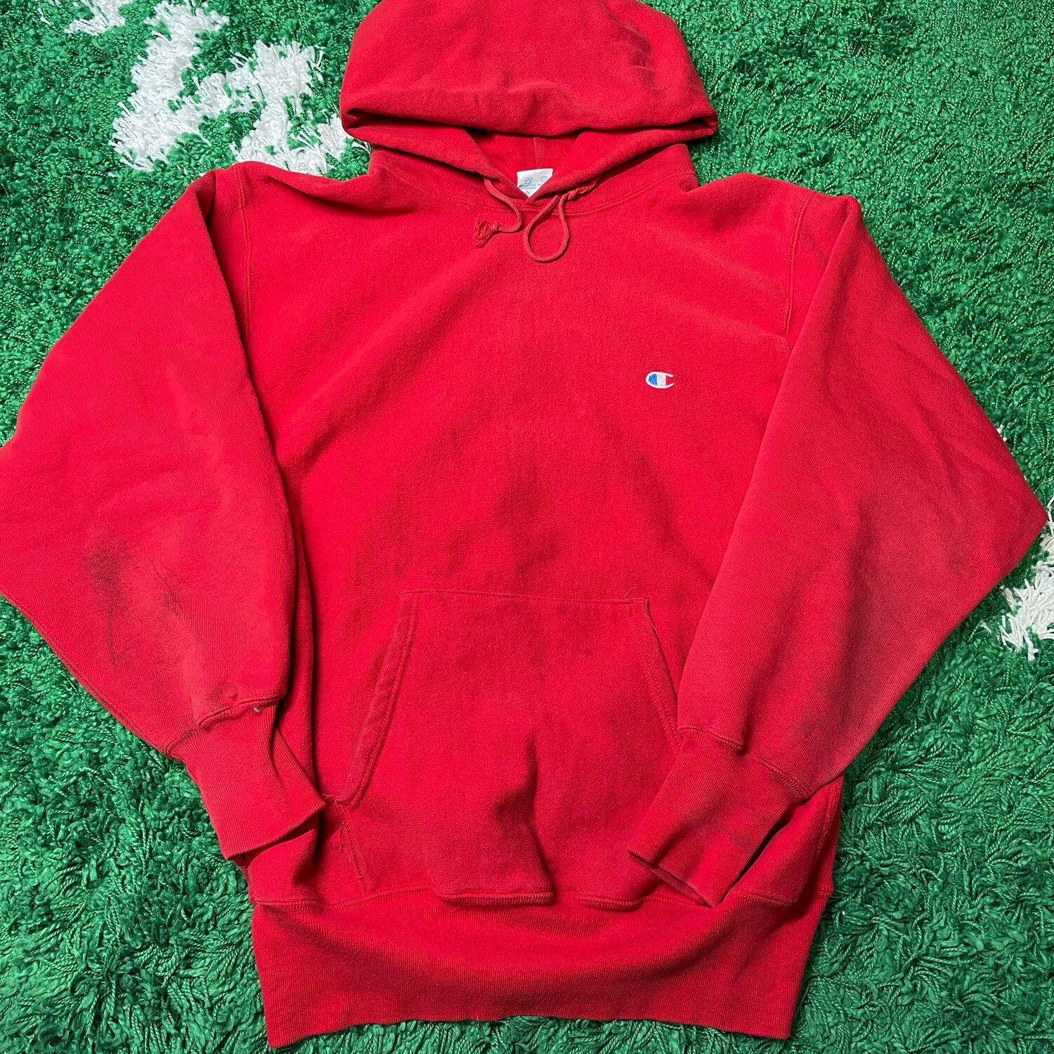 Champion Reverse Weave Red Hoodie Size XL