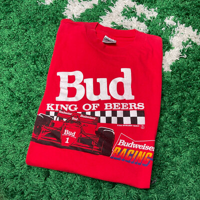 Bud King Of Beers Racing Tee Size XL