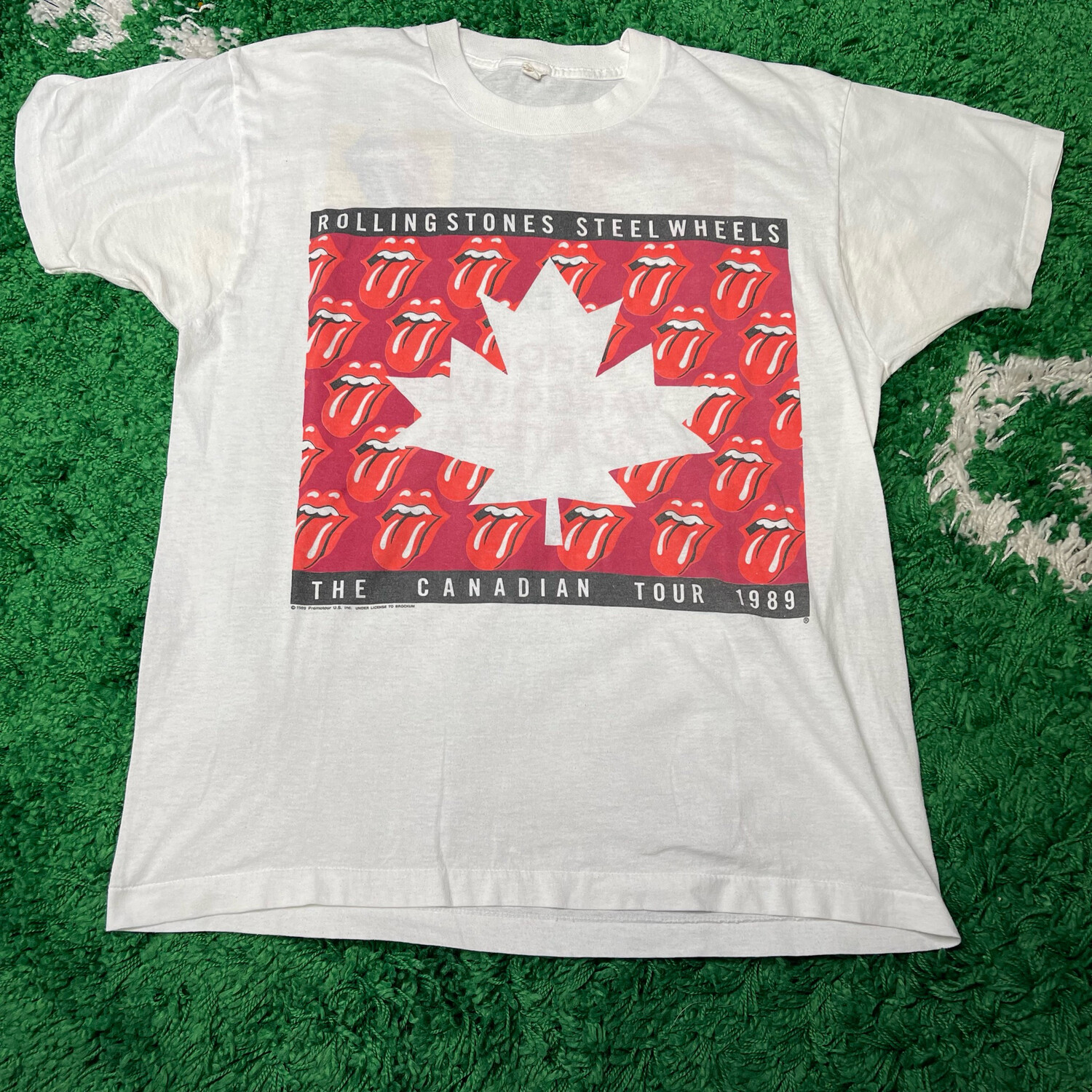 Vintage 1989 Rolling Stones The Canadian Tour Tee Size XL