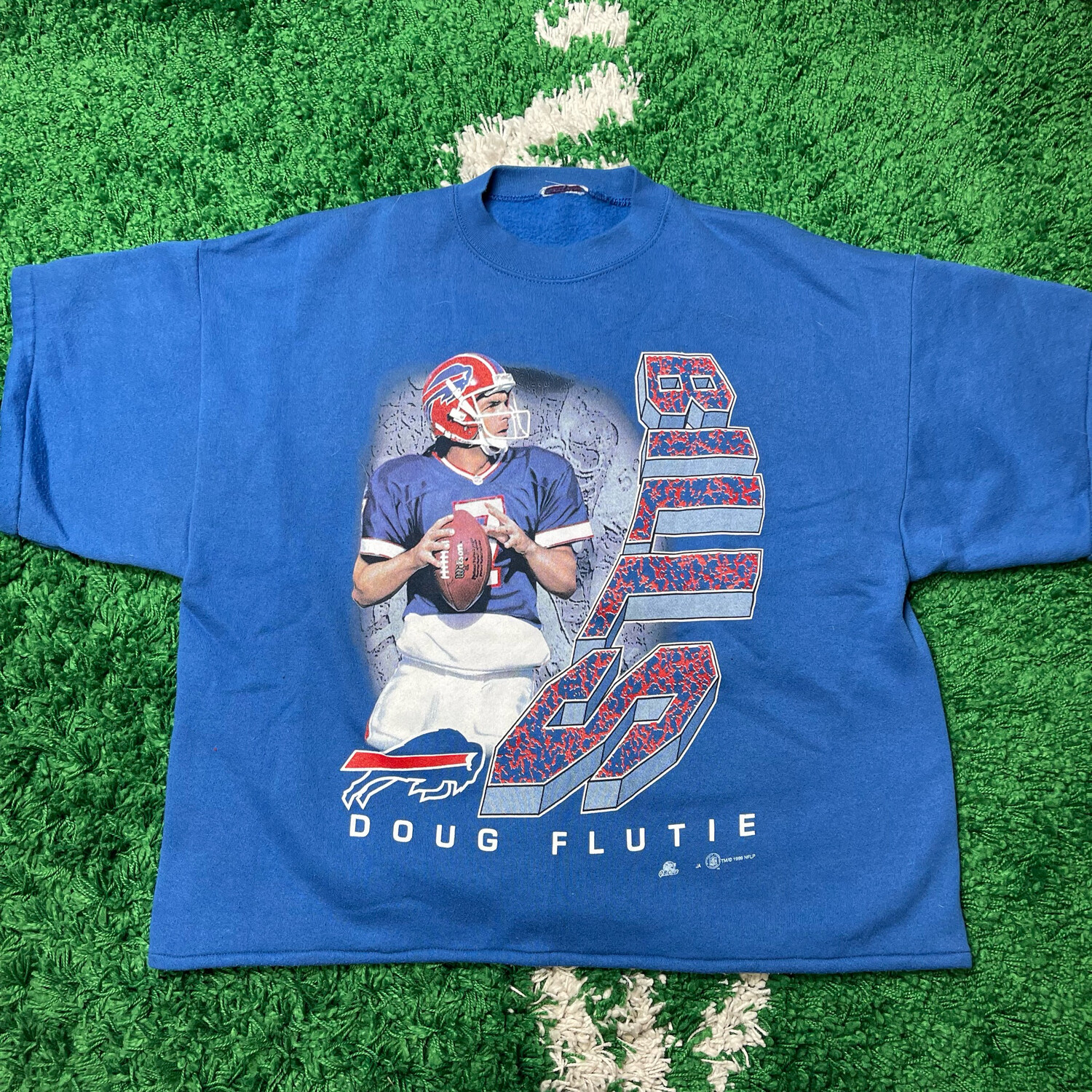 Buffalo Bills Doug Flutie Shirt Sweater Size XL