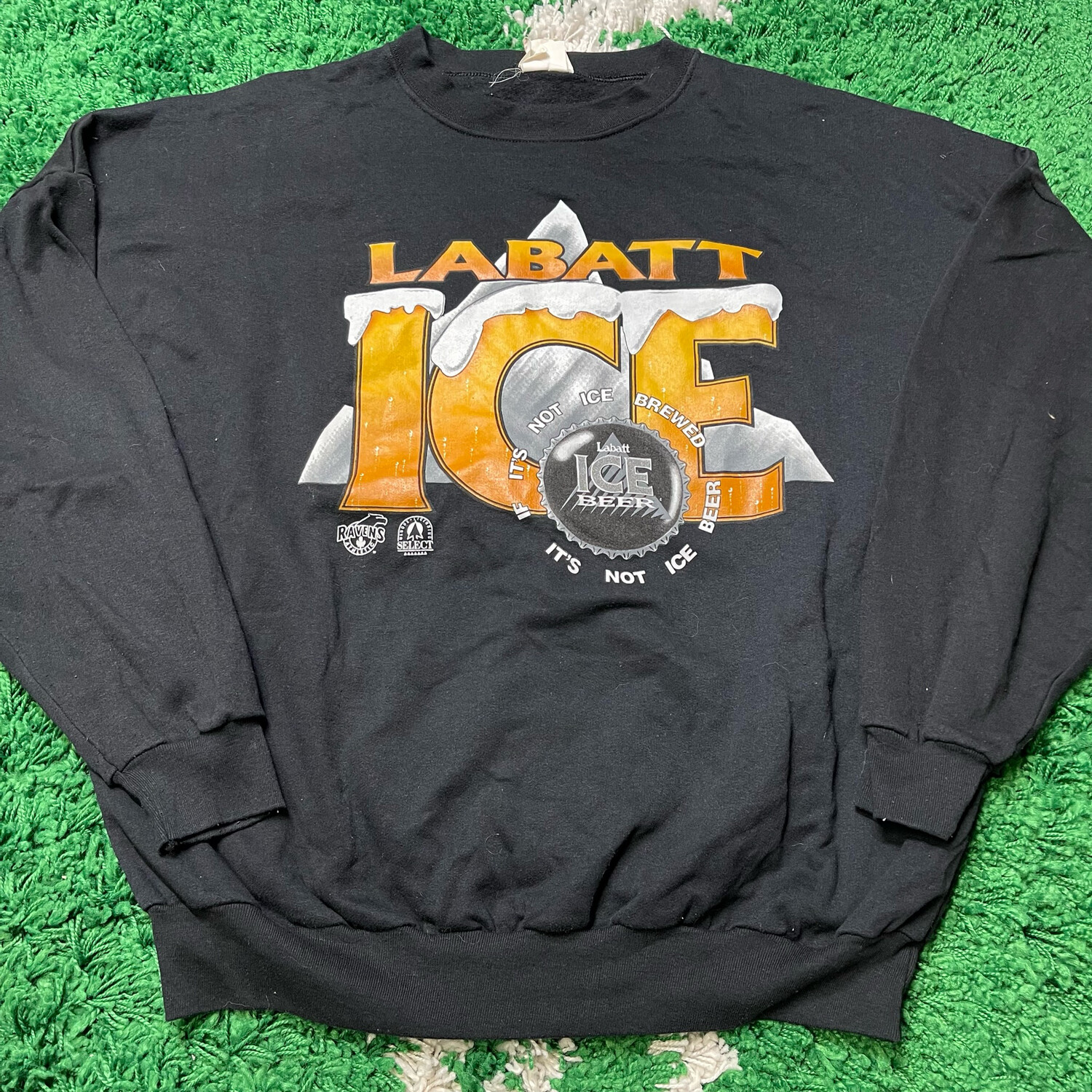 Labatt Ice Crewneck Sweater Size Large