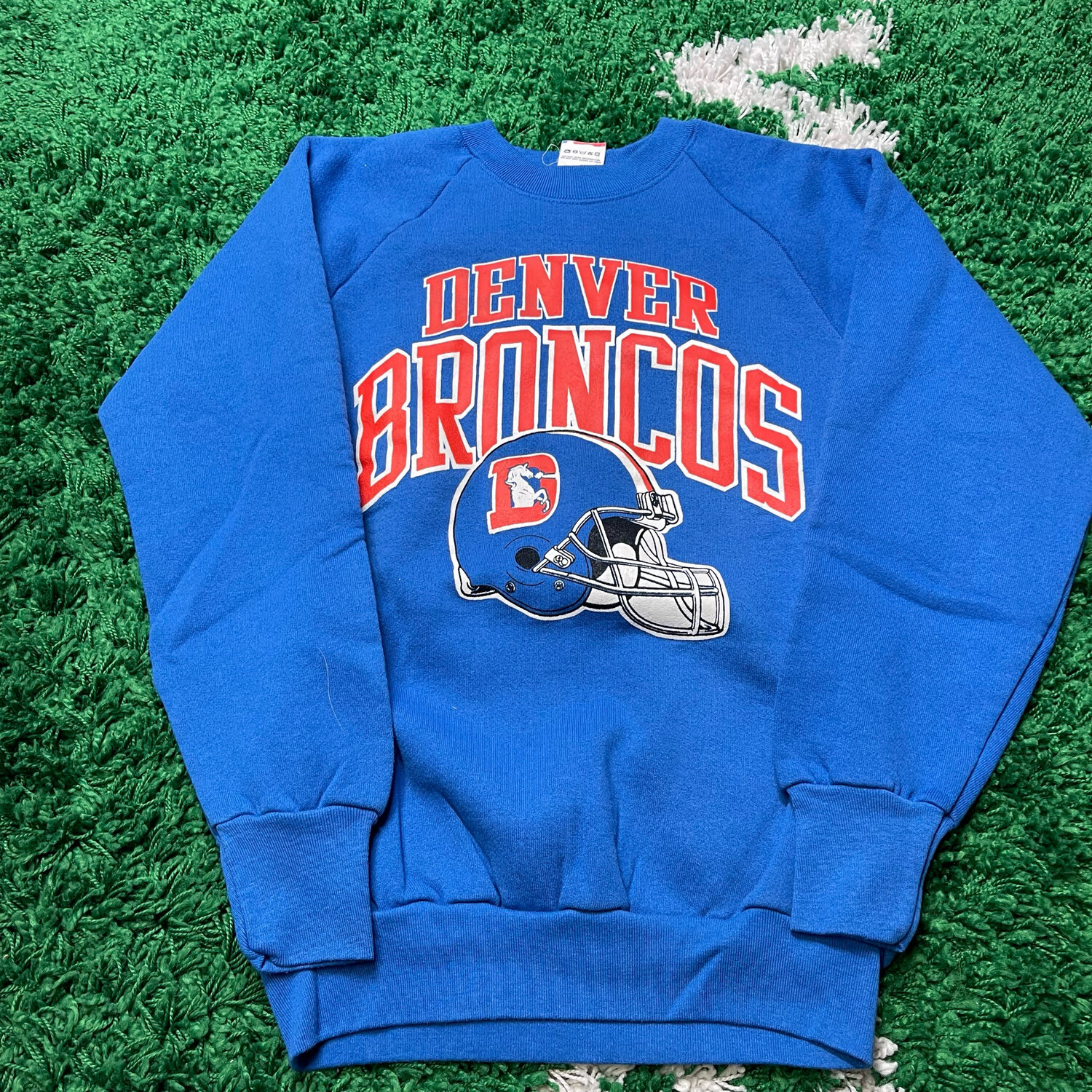 Denver Broncos Blue Crewneck Sweater Size Small