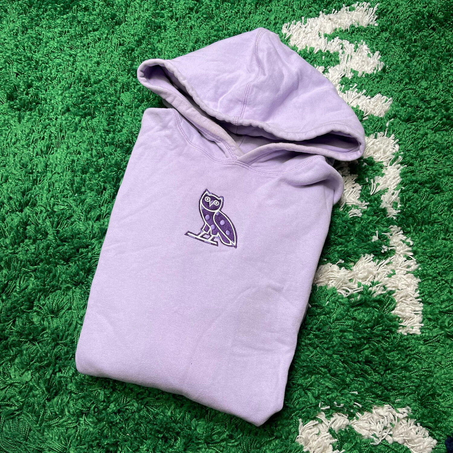 OVO Purple Owl Logo Hoodie Size XL