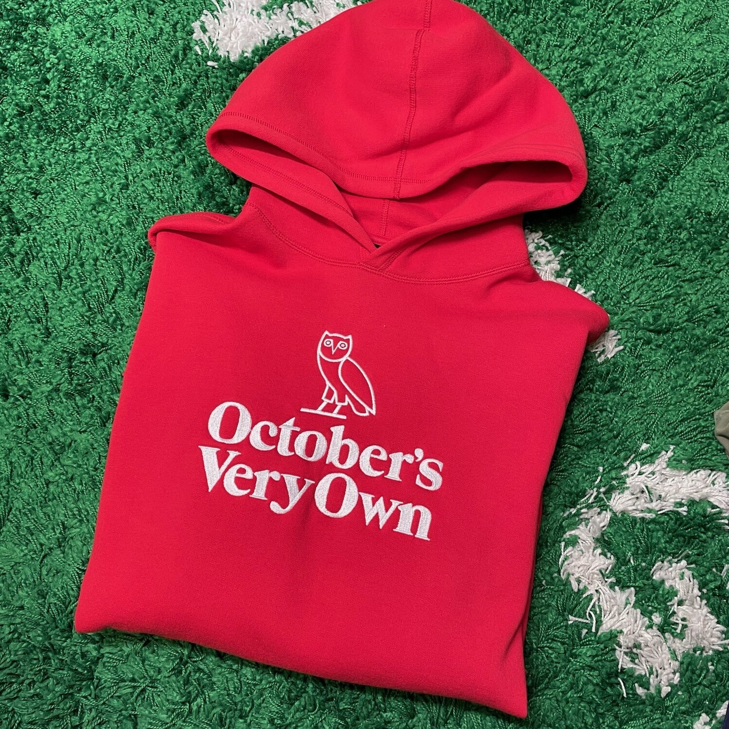 OVO Octobers Very Own Hoodie Red Size Large