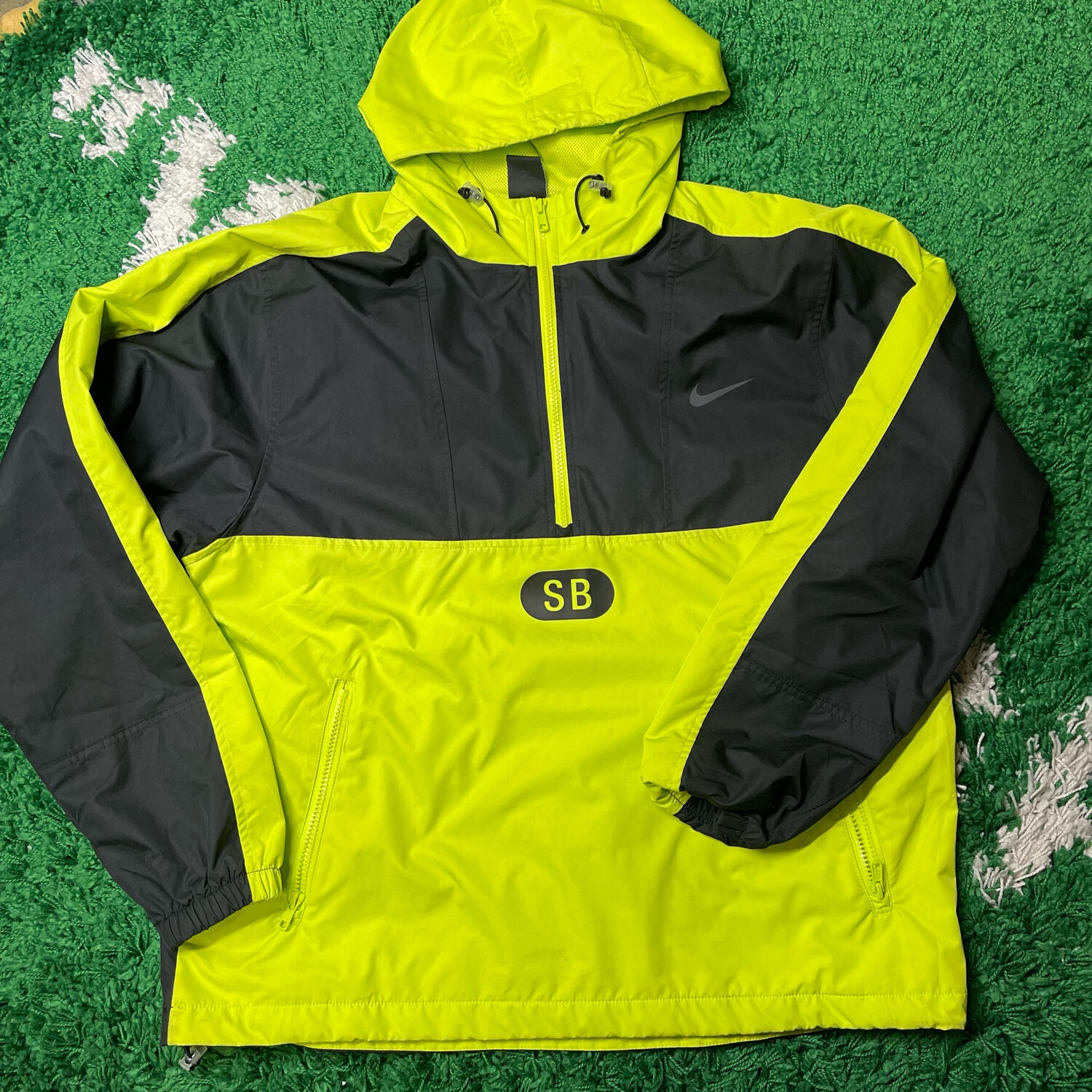 Nike SB Green Black Anorak Jacket Size Large