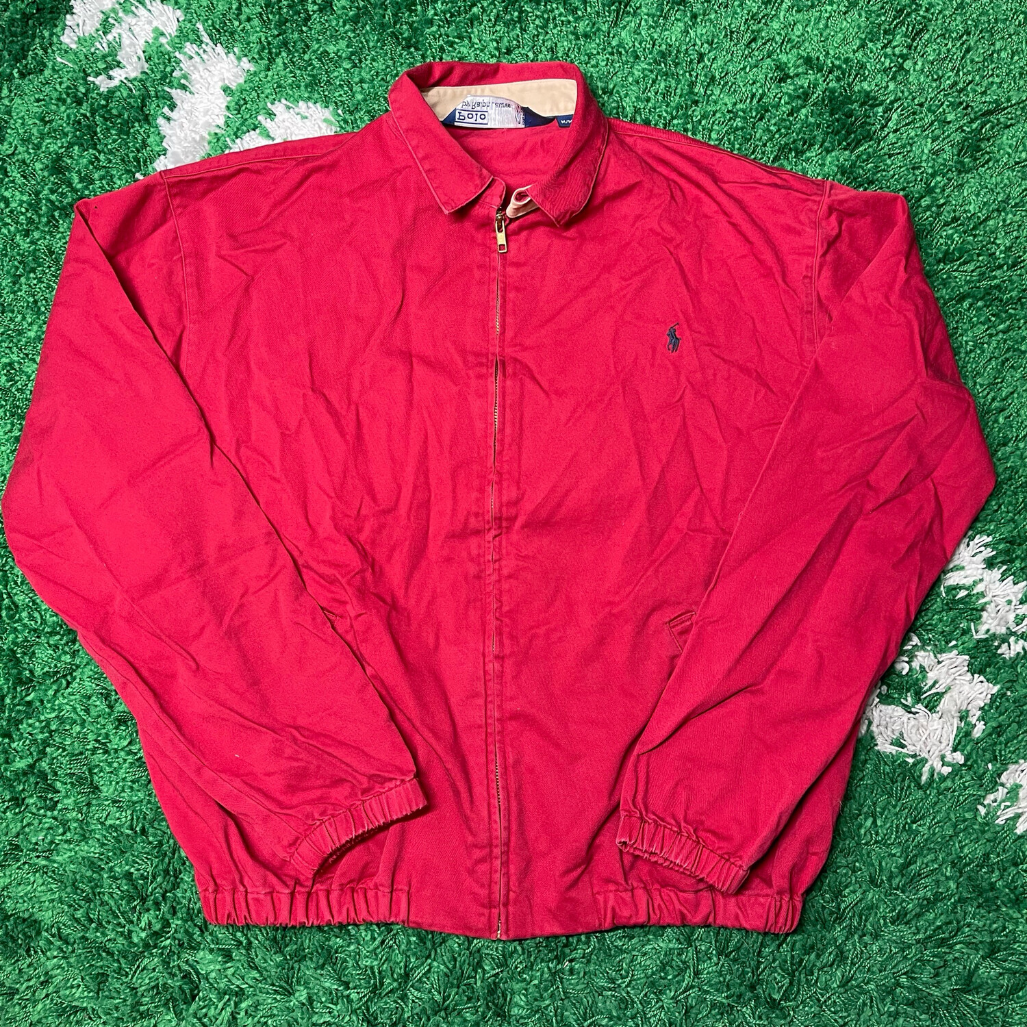 Polo Red Zip Up Jacket Size Medium