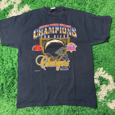 AFC Champs San Diego Chargers Tee Size Large