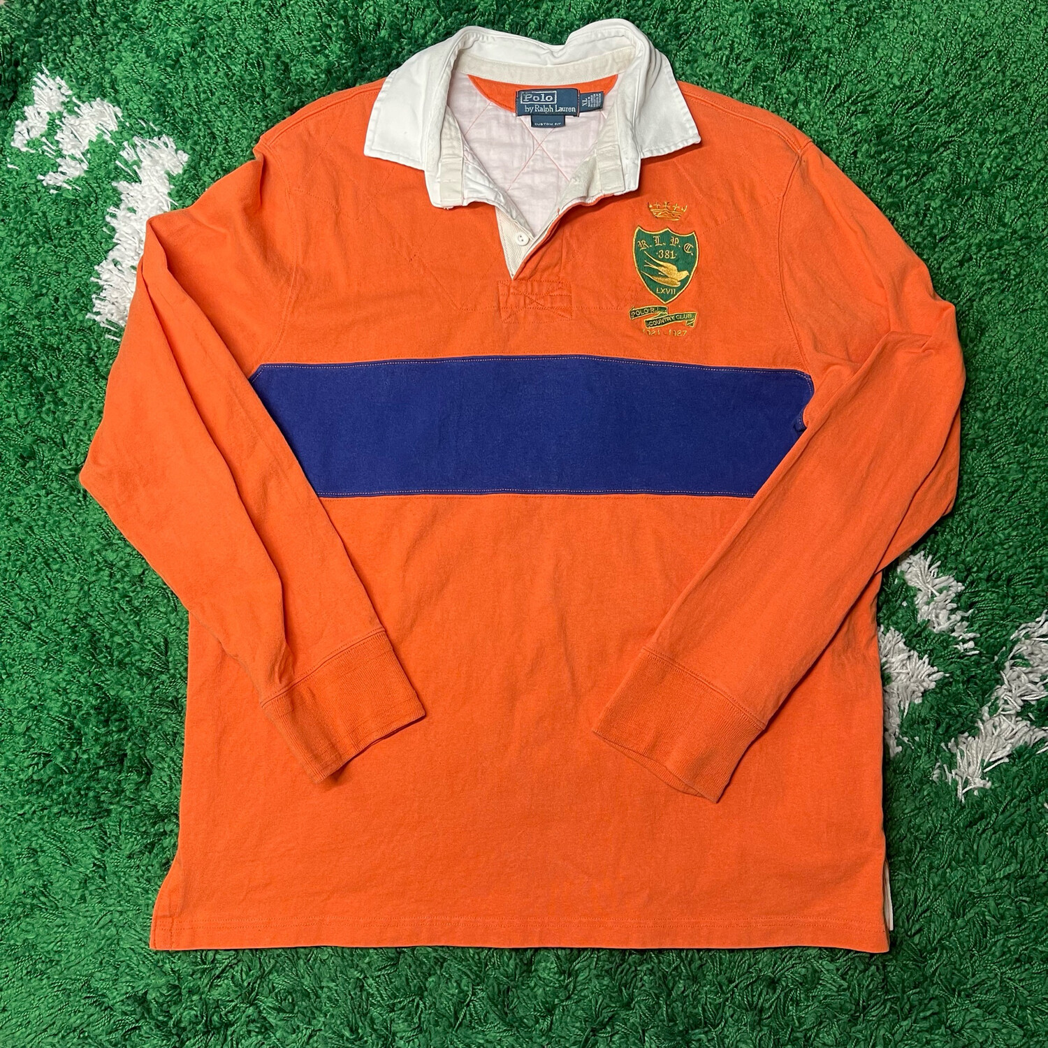 Polo Ralph Lauren Orange Rugby Shirt Size XL