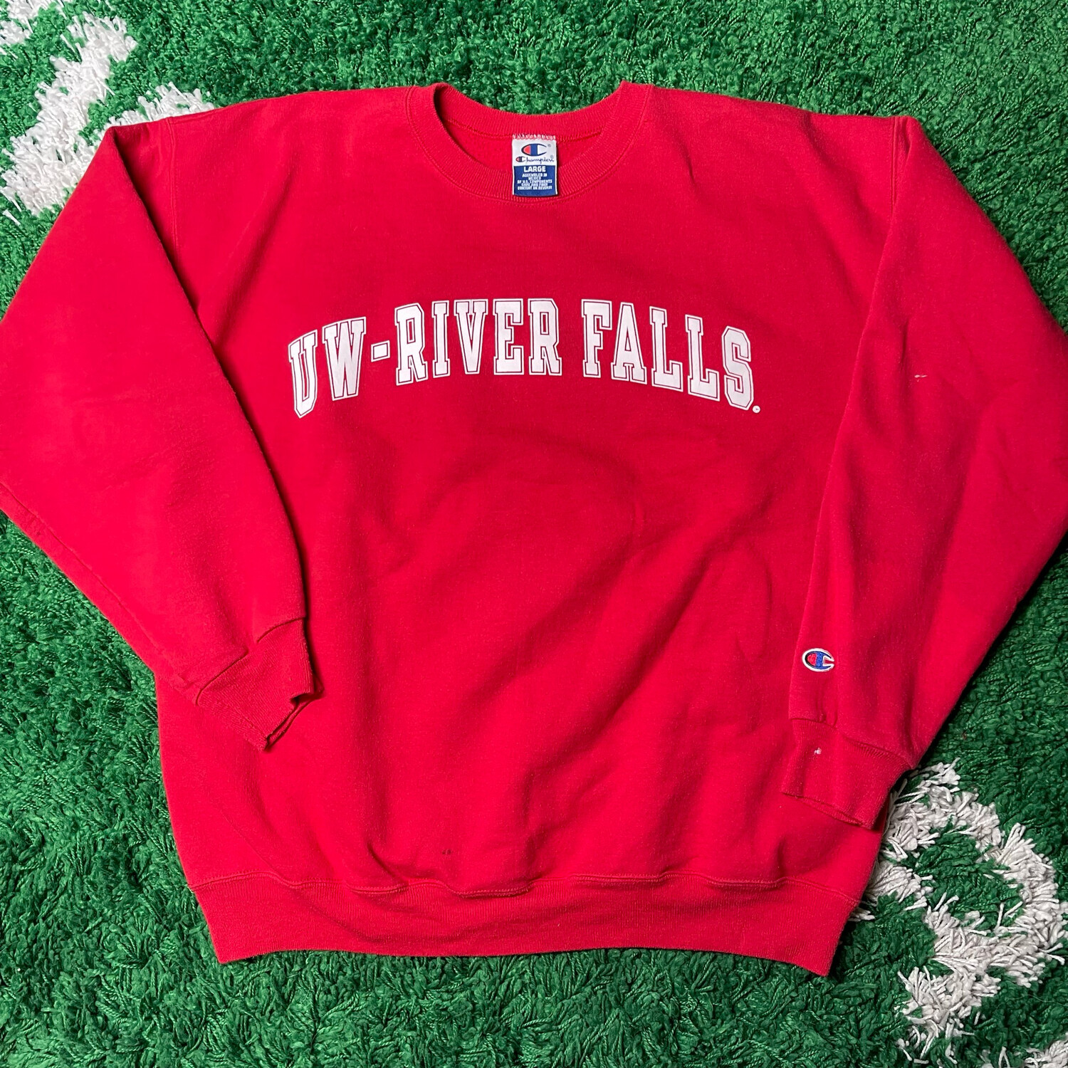 UW-River Falls Champion Crewneck Sweatshirt Size Large 