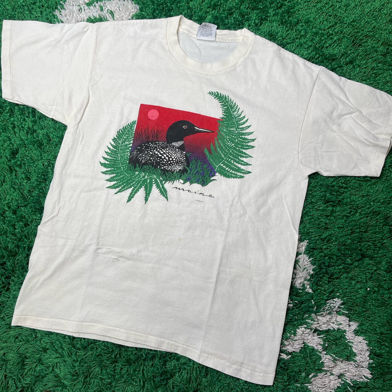 Maine Loon Tee Size Large