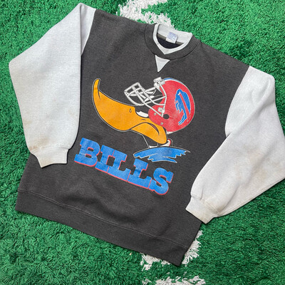 Buffalo Bills Daffy Duck Crewneck Sweatshirt Size Lage