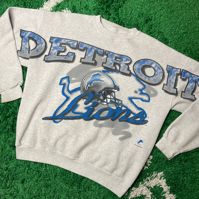 Detroit Lions Spellout Crewneck Sweatshirt Size XL