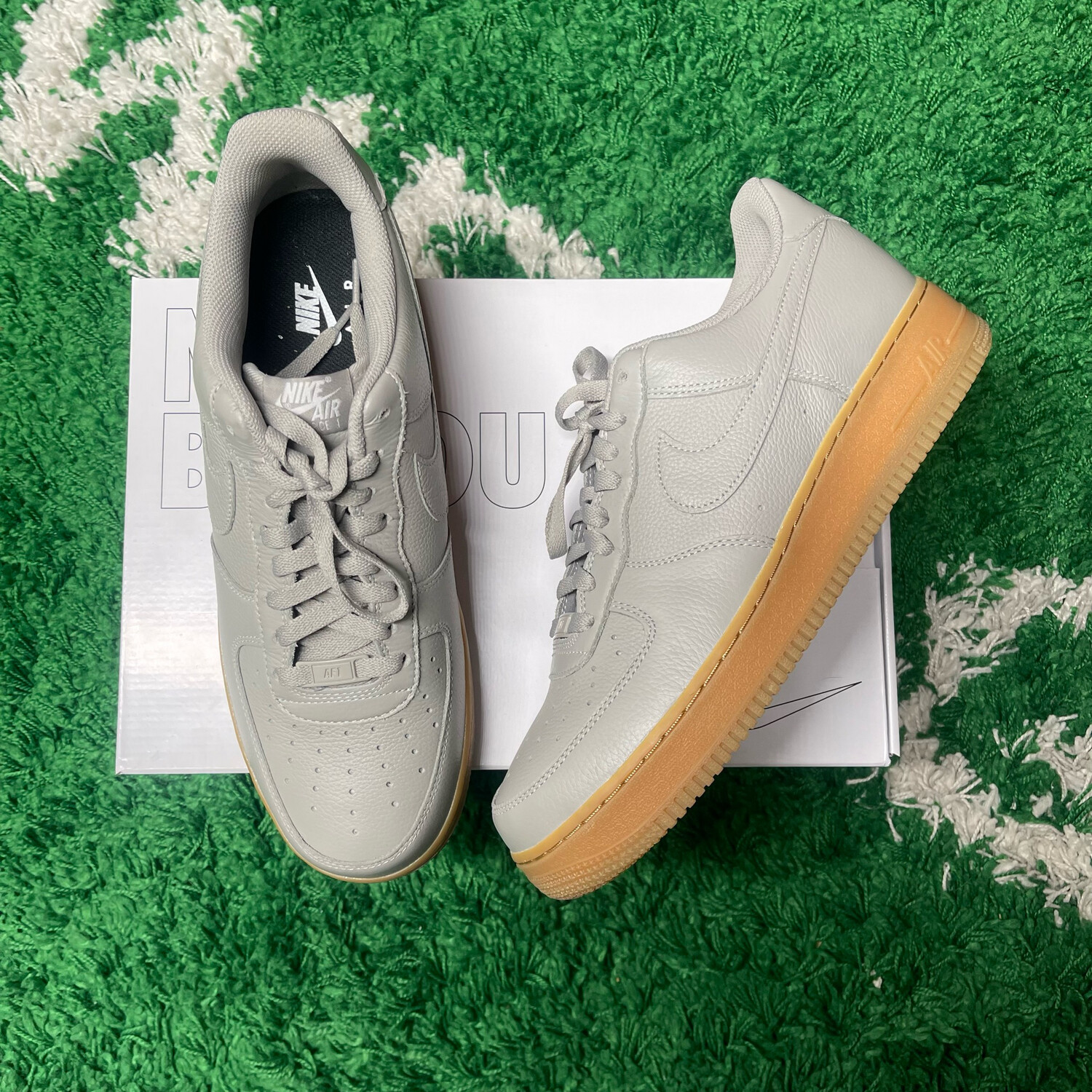 Nike ID Air Force 1 Grey Gum Bottom Size 11.5M/13W