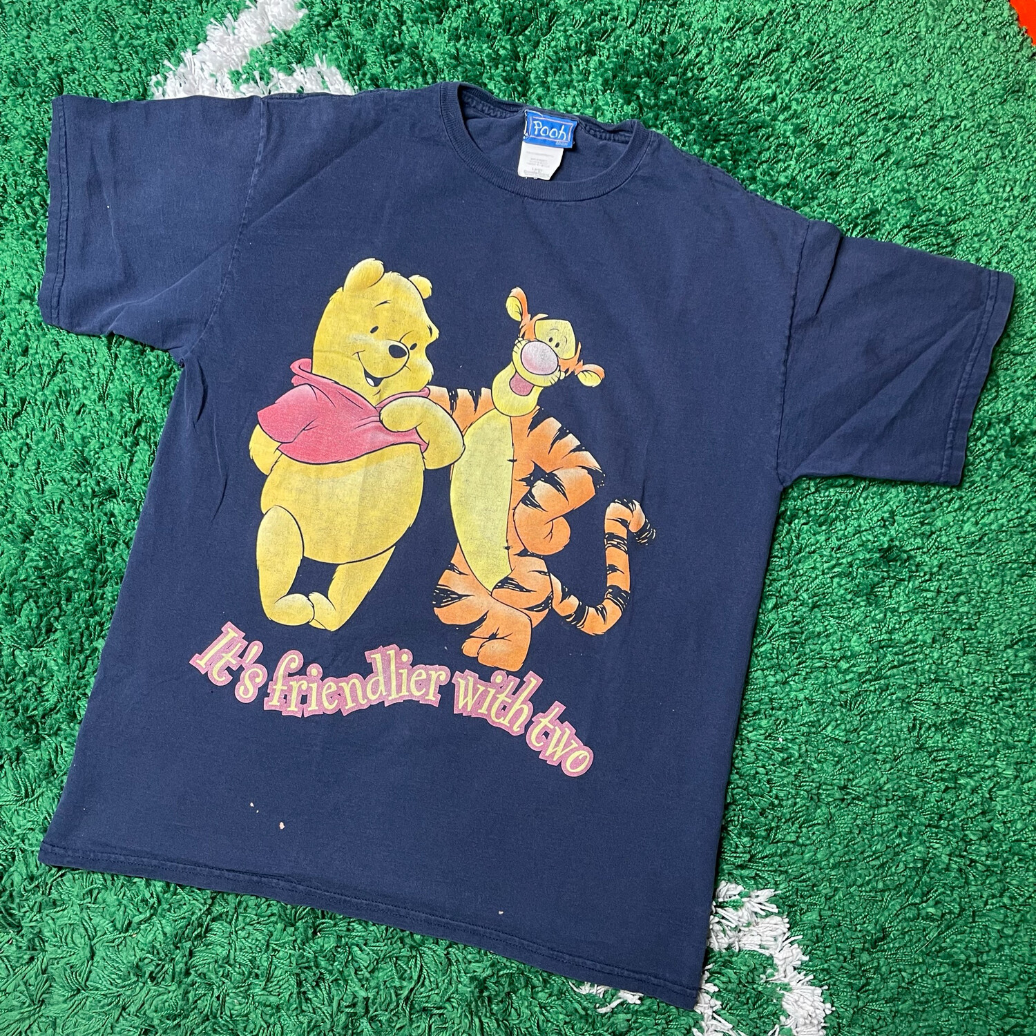 Winnie The Pooh & Tigger Navy Tee Size Large