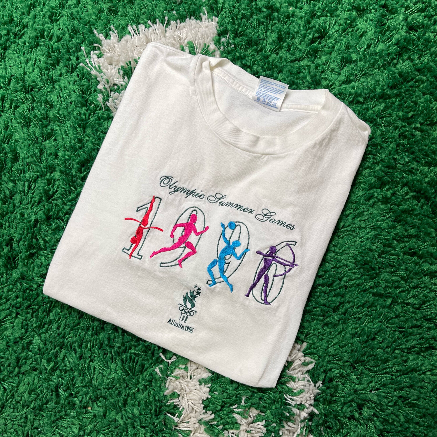 Olympic Summer Games 1996 White Tee Size Large