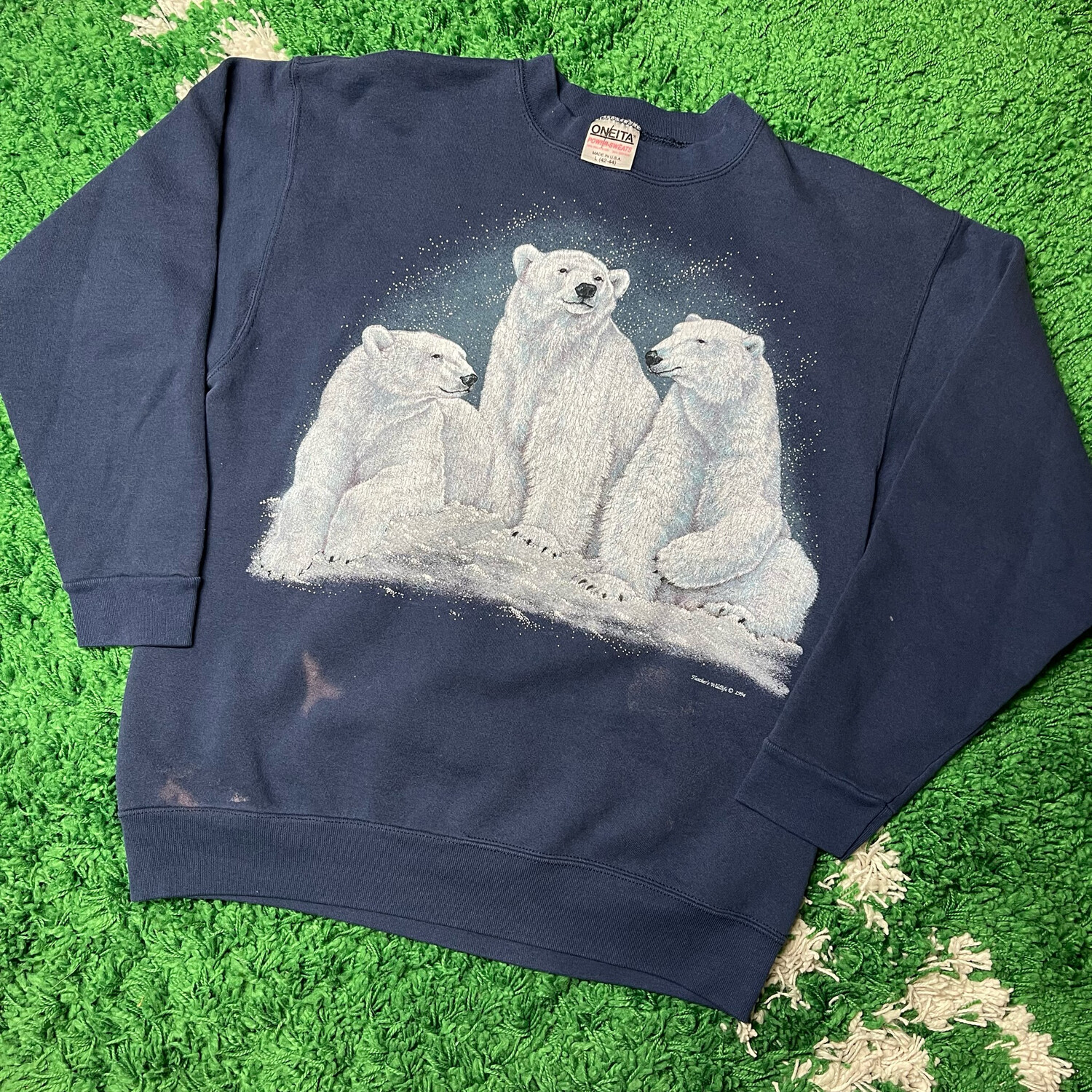 Polar Bear Crewneck Sweatshirt Size Large
