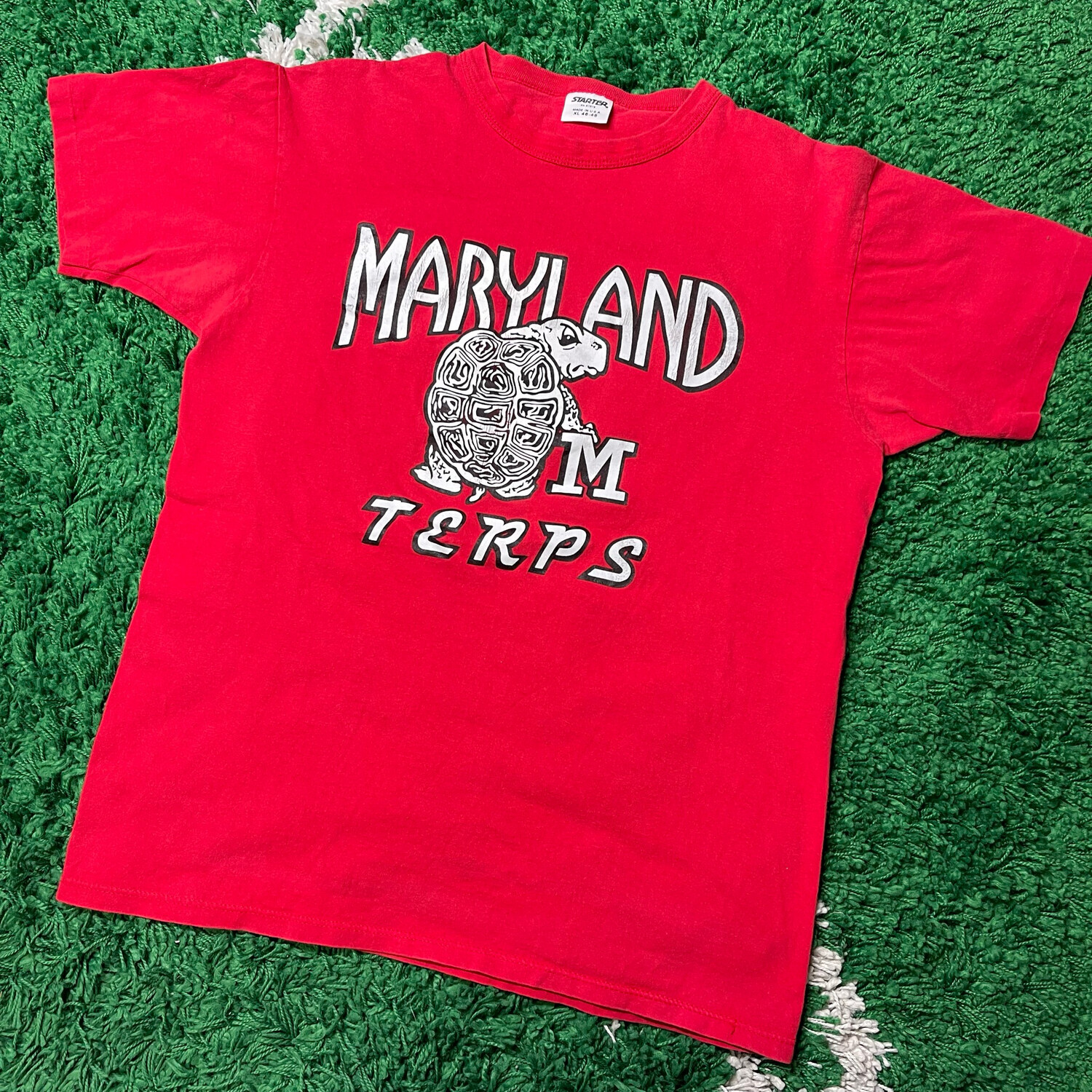 Maryland Terps Red Tee Size Large