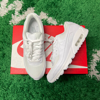 Nike Air Max 90 Leather Triple White (2020) Size 8.5M/10W