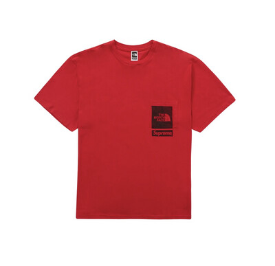 Supreme The North Face Printed Pocket Tee Red Size Large