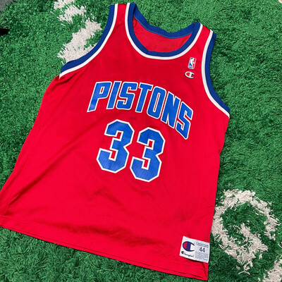 Detroit Pistons Grant Hill Champion Jersey Size Large
