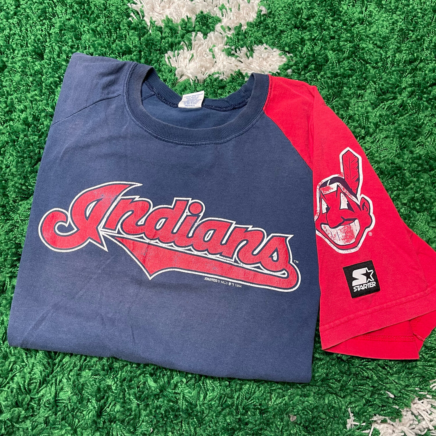Clevland Indians Starter Sleeve Hit Tee Size Large